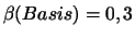 $\beta (Basis) = 0,3$